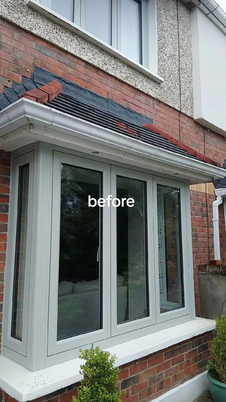 Porch canopy re-roof, before