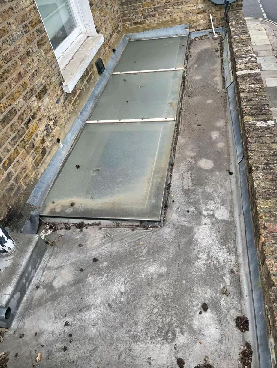 Flat roof refurbishment, before