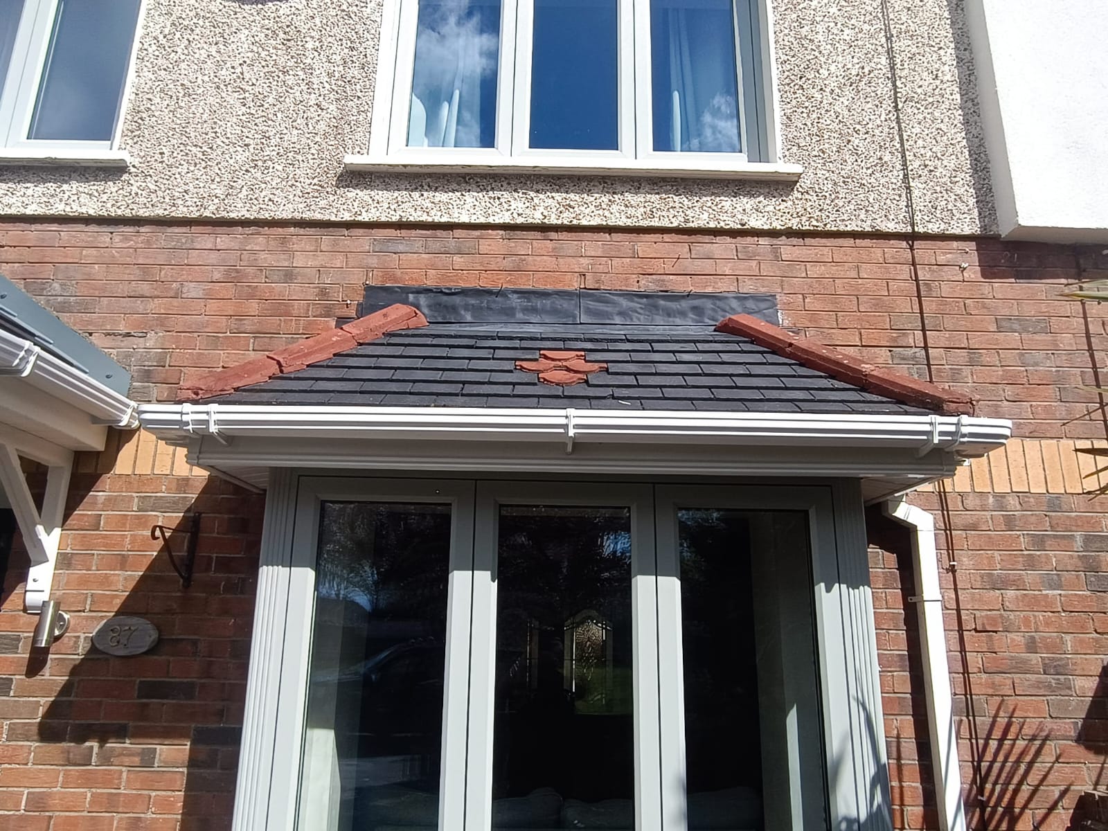 Porch canopy re-roof, after